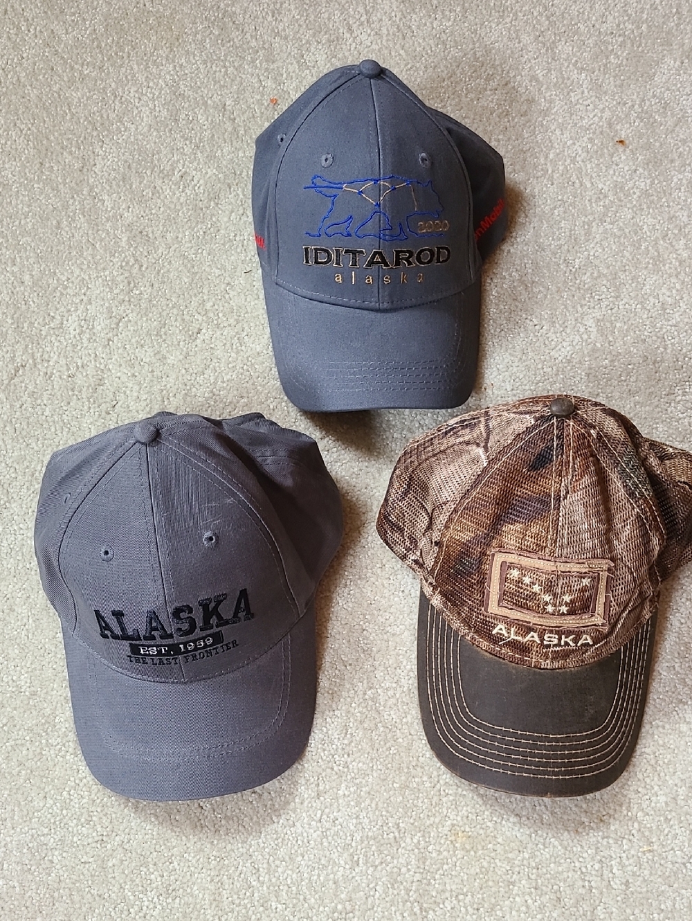 Alaska Baseball Caps - Embroidered Logo